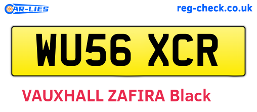 WU56XCR are the vehicle registration plates.