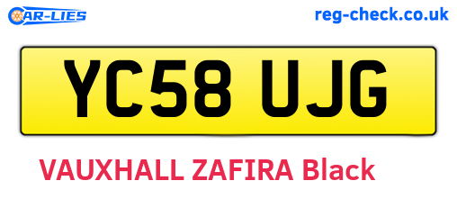 YC58UJG are the vehicle registration plates.