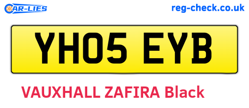 YH05EYB are the vehicle registration plates.