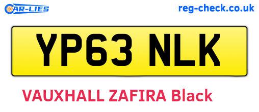 YP63NLK are the vehicle registration plates.