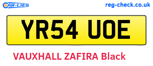 YR54UOE are the vehicle registration plates.