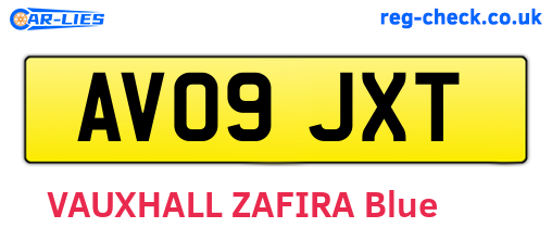 AV09JXT are the vehicle registration plates.
