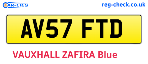 AV57FTD are the vehicle registration plates.