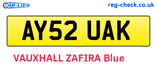 AY52UAK are the vehicle registration plates.