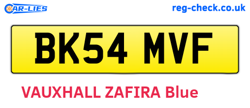 BK54MVF are the vehicle registration plates.