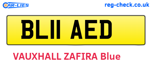 BL11AED are the vehicle registration plates.