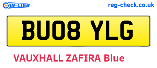BU08YLG are the vehicle registration plates.