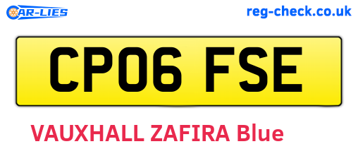 CP06FSE are the vehicle registration plates.