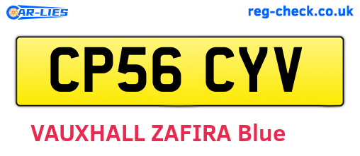 CP56CYV are the vehicle registration plates.