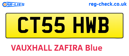 CT55HWB are the vehicle registration plates.
