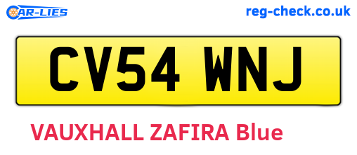 CV54WNJ are the vehicle registration plates.