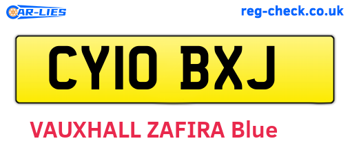 CY10BXJ are the vehicle registration plates.