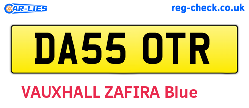 DA55OTR are the vehicle registration plates.