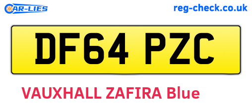 DF64PZC are the vehicle registration plates.