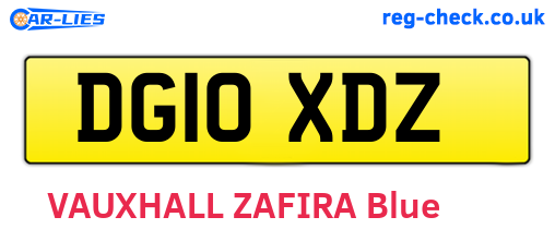 DG10XDZ are the vehicle registration plates.