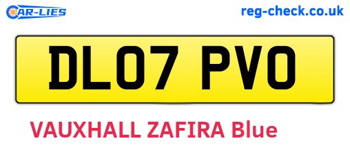 DL07PVO are the vehicle registration plates.