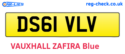 DS61VLV are the vehicle registration plates.