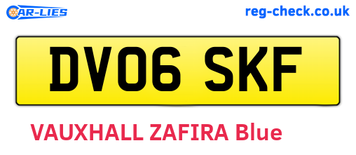 DV06SKF are the vehicle registration plates.