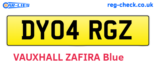 DY04RGZ are the vehicle registration plates.