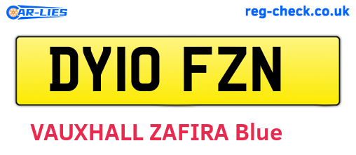 DY10FZN are the vehicle registration plates.