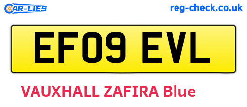 EF09EVL are the vehicle registration plates.