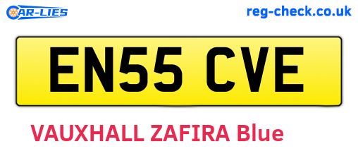 EN55CVE are the vehicle registration plates.