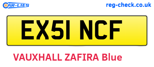 EX51NCF are the vehicle registration plates.