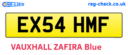 EX54HMF are the vehicle registration plates.