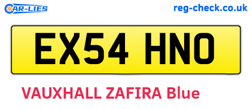 EX54HNO are the vehicle registration plates.
