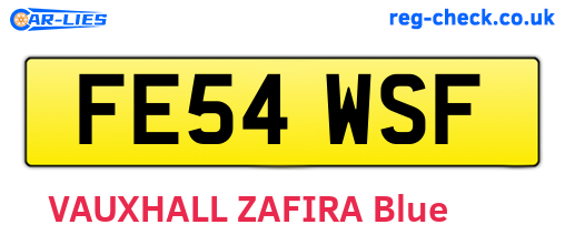 FE54WSF are the vehicle registration plates.