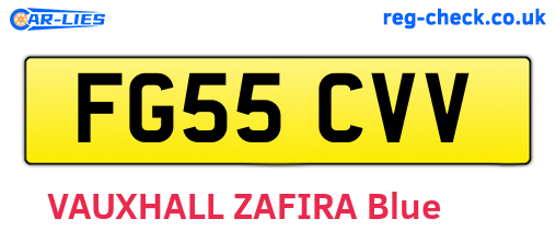 FG55CVV are the vehicle registration plates.