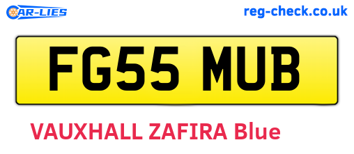 FG55MUB are the vehicle registration plates.