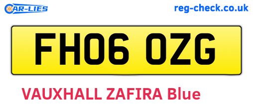 FH06OZG are the vehicle registration plates.