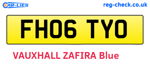 FH06TYO are the vehicle registration plates.