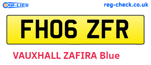 FH06ZFR are the vehicle registration plates.