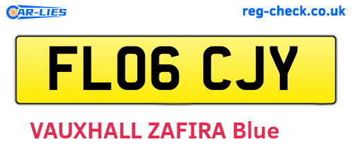 FL06CJY are the vehicle registration plates.