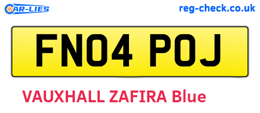 FN04POJ are the vehicle registration plates.