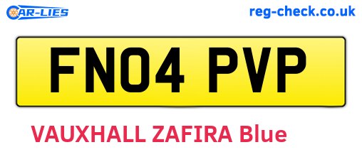 FN04PVP are the vehicle registration plates.
