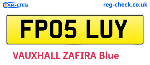 FP05LUY are the vehicle registration plates.