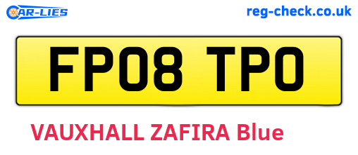FP08TPO are the vehicle registration plates.