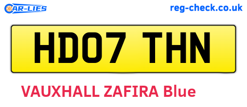 HD07THN are the vehicle registration plates.