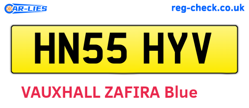 HN55HYV are the vehicle registration plates.
