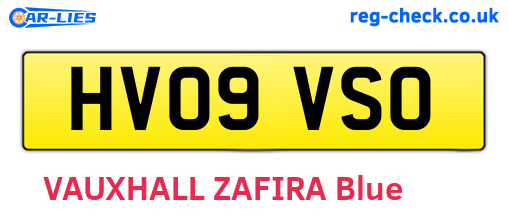 HV09VSO are the vehicle registration plates.
