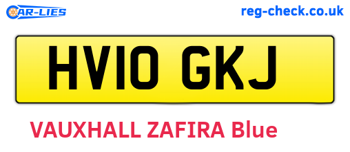HV10GKJ are the vehicle registration plates.