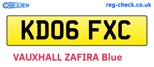 KD06FXC are the vehicle registration plates.