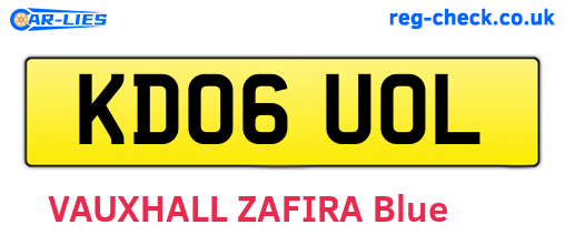 KD06UOL are the vehicle registration plates.