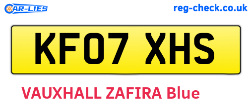 KF07XHS are the vehicle registration plates.