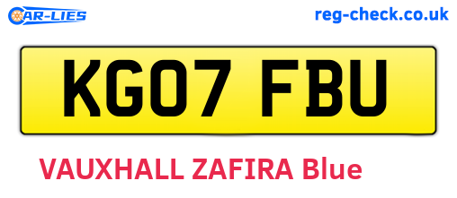 KG07FBU are the vehicle registration plates.