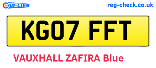 KG07FFT are the vehicle registration plates.