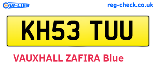 KH53TUU are the vehicle registration plates.